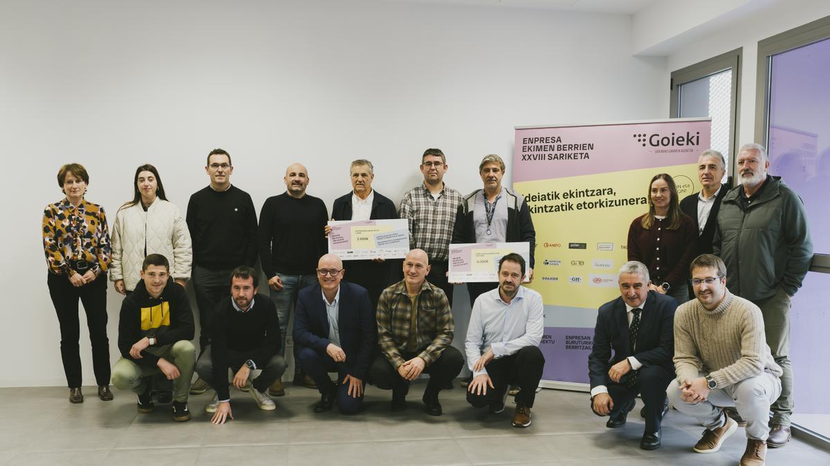 Ganadores de la XXVIII edición del concurso de ideas empresariales de Goieki.