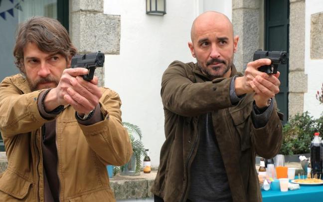 Félix Gómez y Alain Hernández en ‘La Caza. Guadiana’.