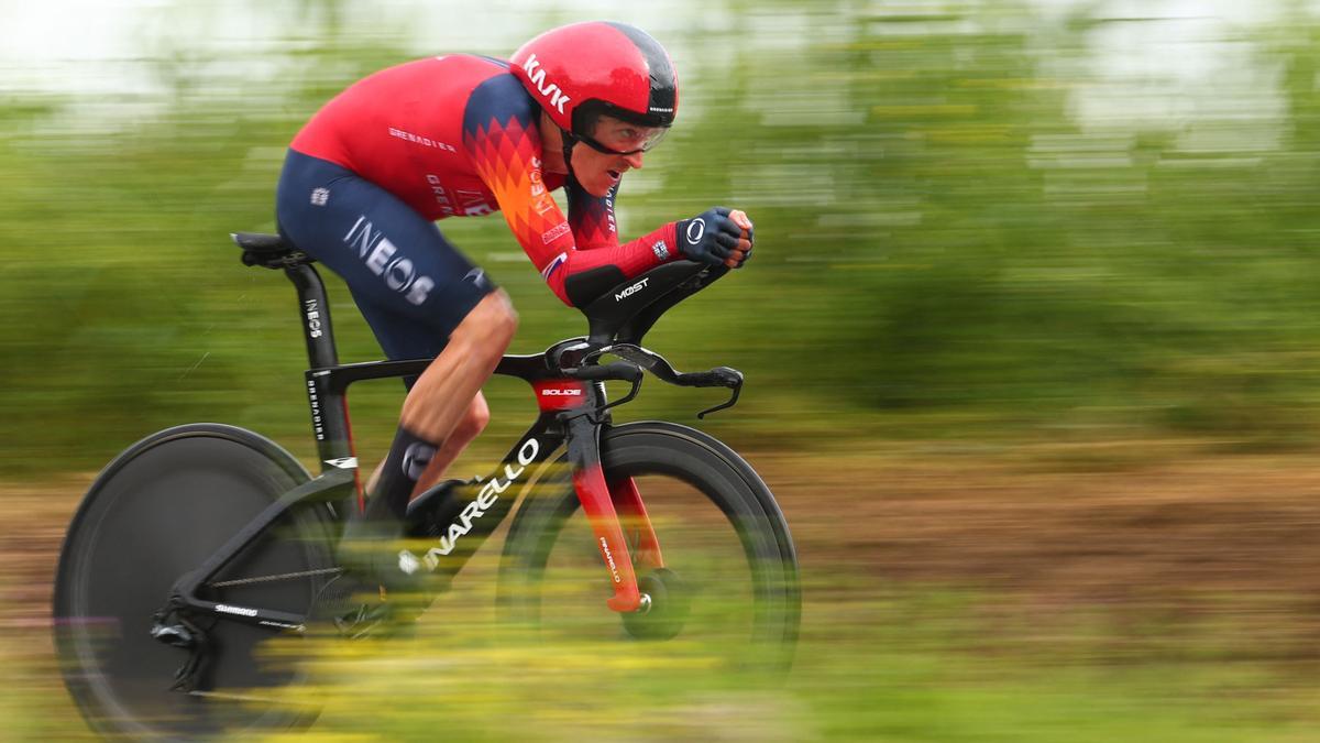 Geraint Thomas completó una estupenda crono.