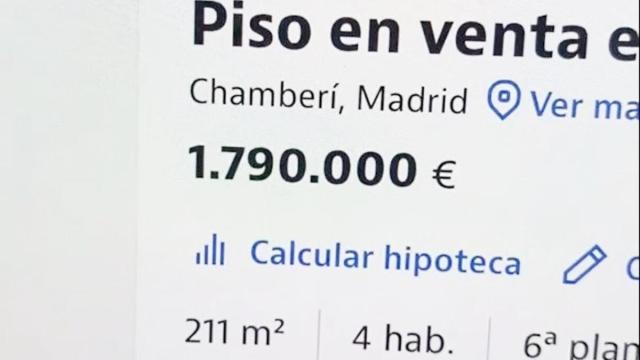 El piso de 211 metros cuadrados y cuatro habitaciones de Madrid que se vende por 1.790.000 euros