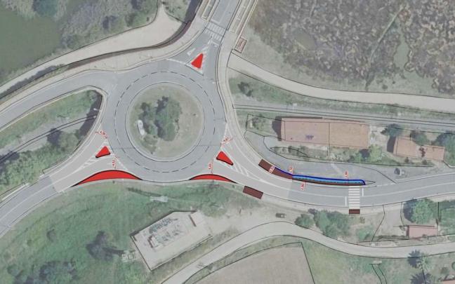 Diseño de las actuaciones a acometer en la rotonda de Artzabal para mejorar la seguirdad de los peatones.