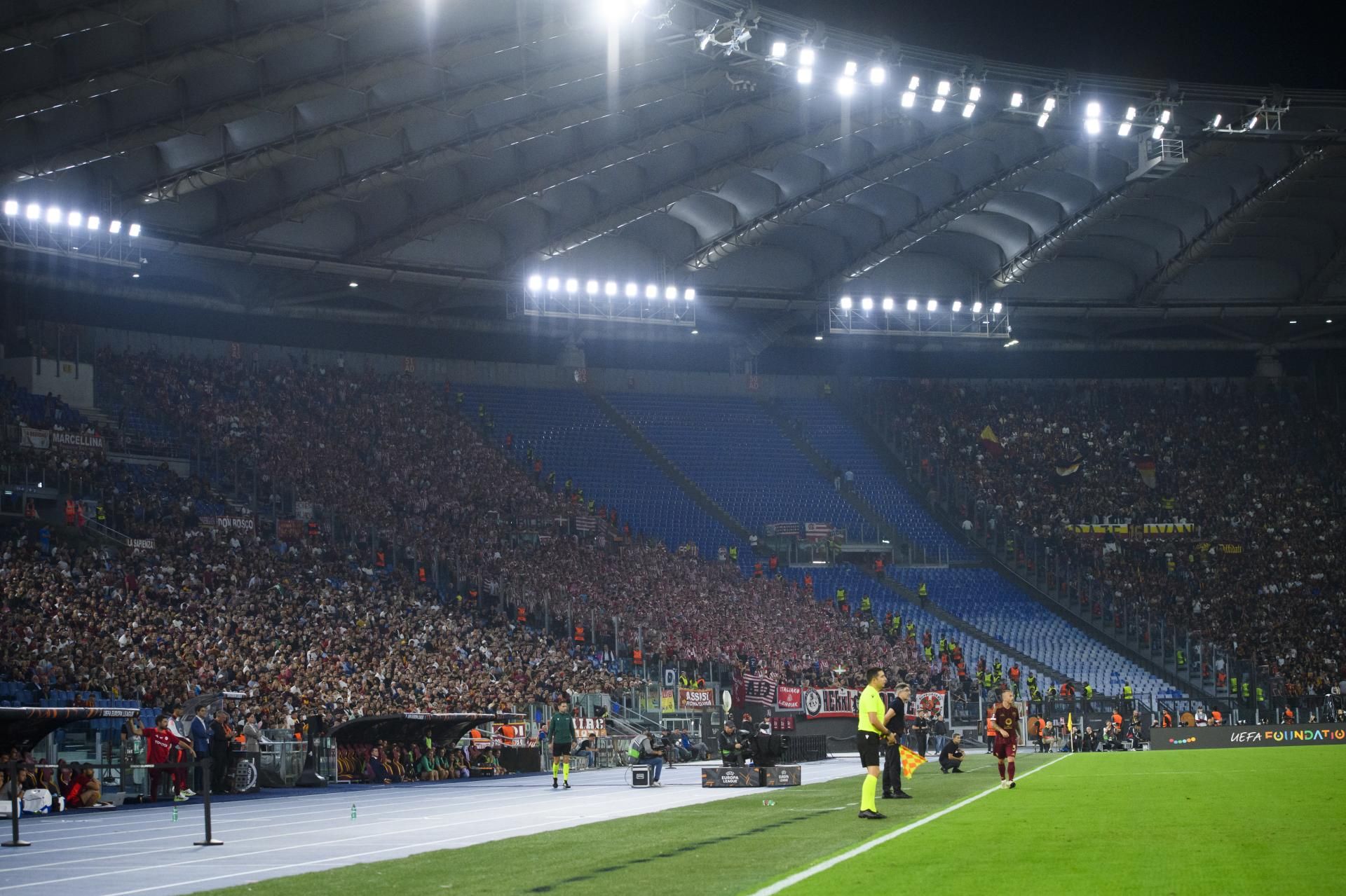Aspecto que presentó el Stadio Olímpico durante la anterior visiita a Roma