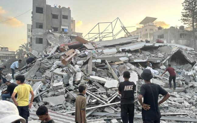 La ciudad de Gaza, arrasada por la ofensiva a gran escala lanzada por Israel.