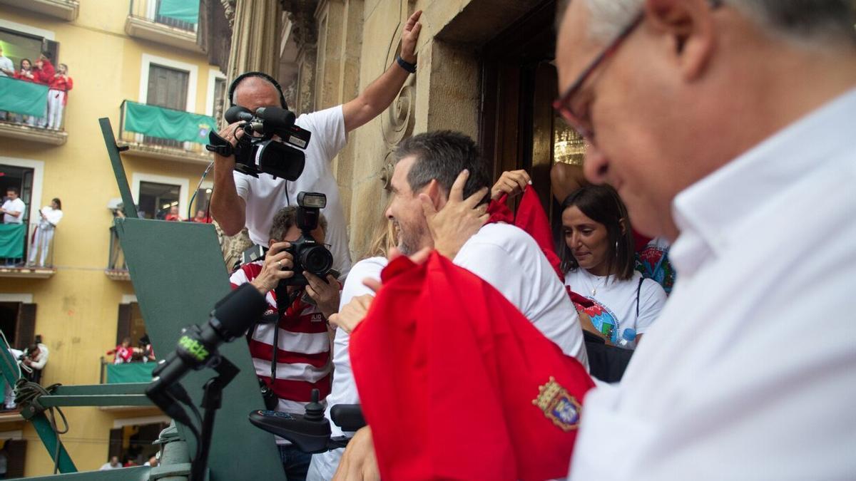 Juan Carlos Unzué, en el Chupinazo del año pasado.