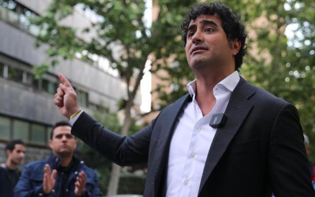 Luis 'Alvise' Pérez Fernández, en una protesta contra el aborto, en una foto de archivo.