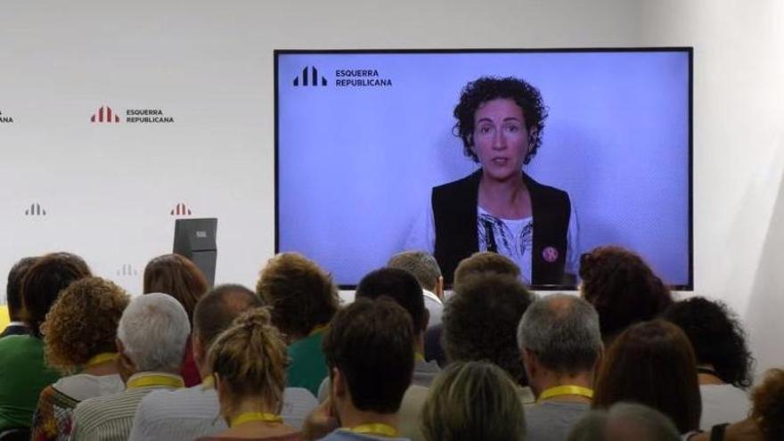 Marta Rovira ha intervenido de forma telemática en el Consell Nacional de ERC.