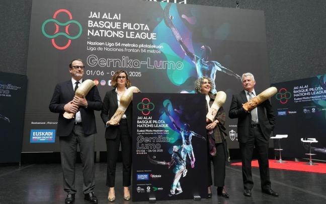 Presentación de la Liga de Naciones de Pelota Vasca en 54 metros.