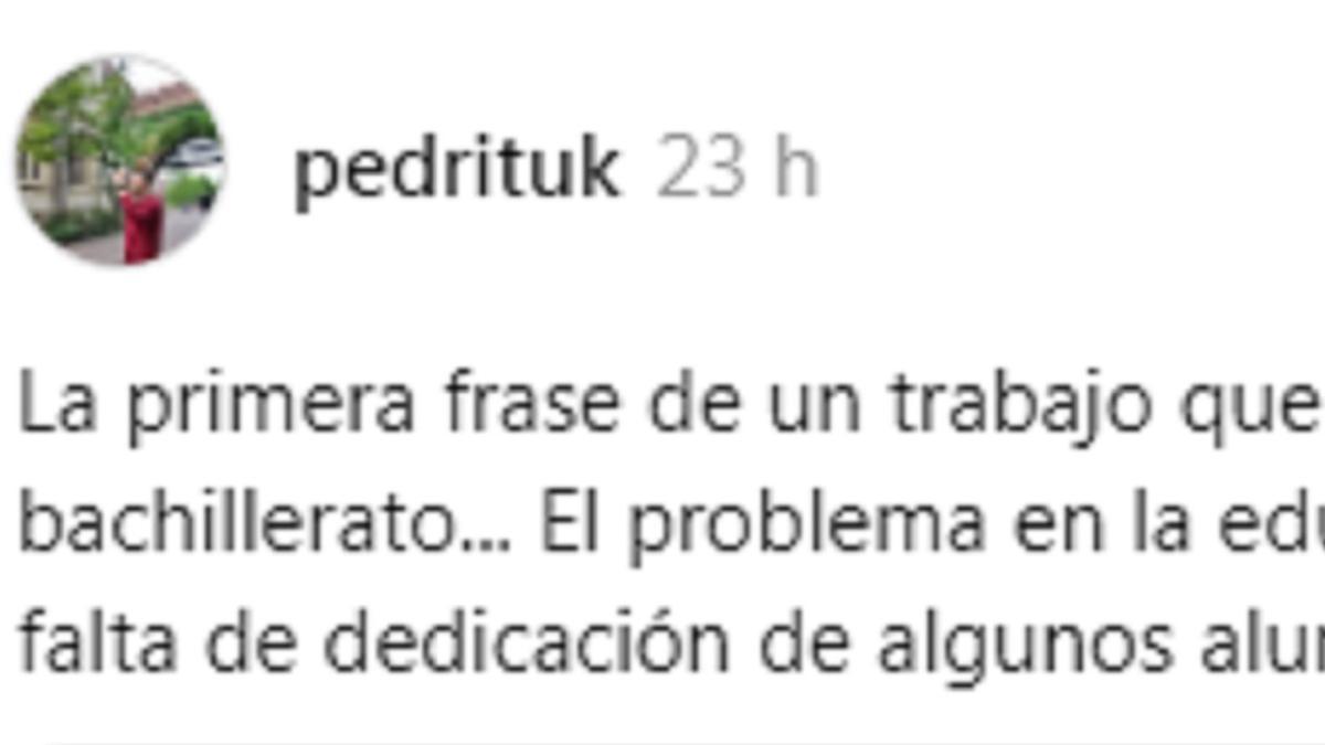 El comienzo del post.
