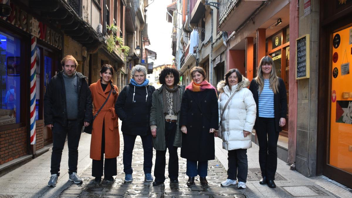 Representantes del Ayuntamiento y de los comerciantes