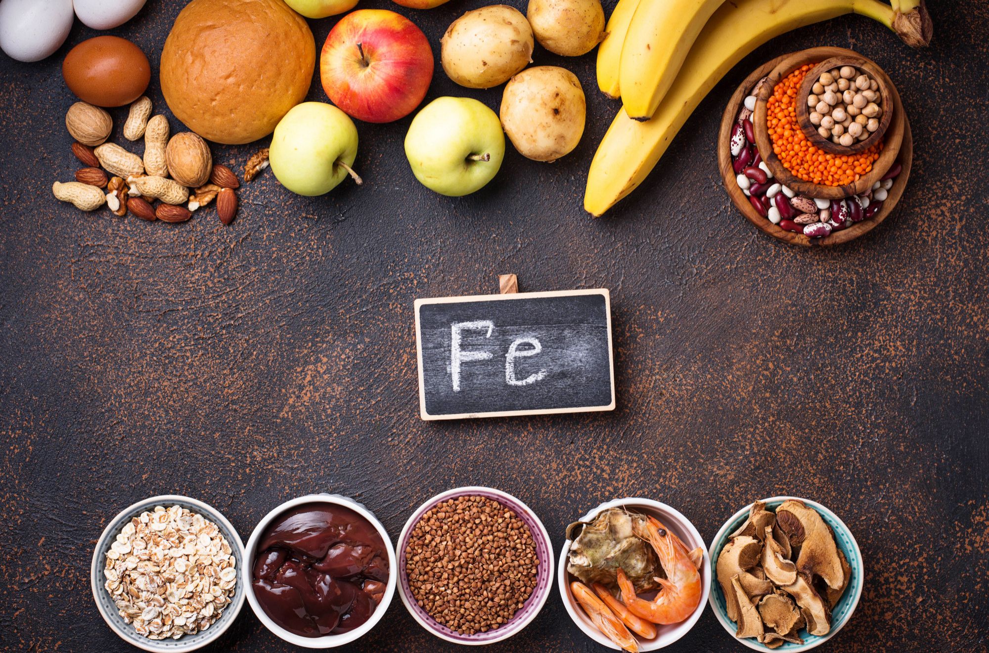 Alimentos ricos en hierro.