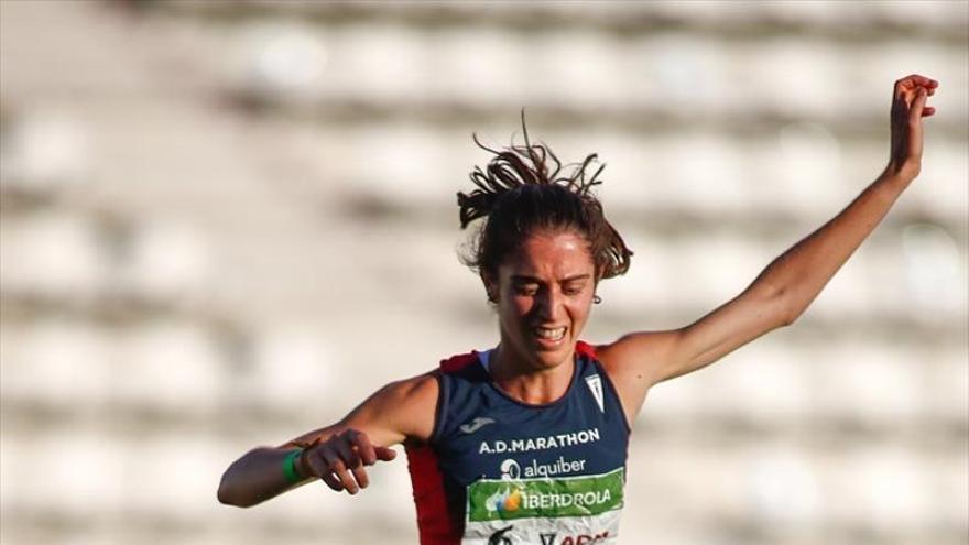 Alba Cebrián, durante un entrenamiento.