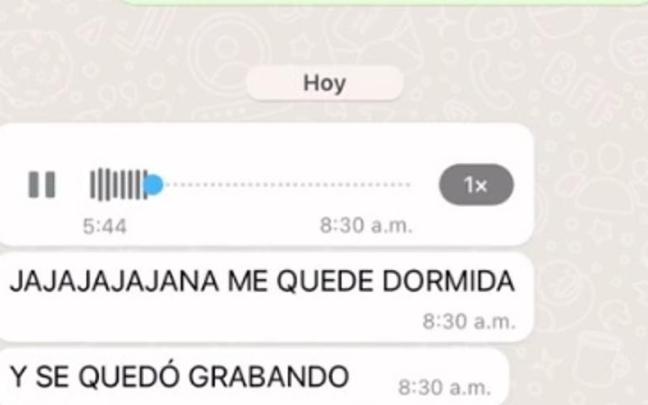 La captura de parte de la conversación.