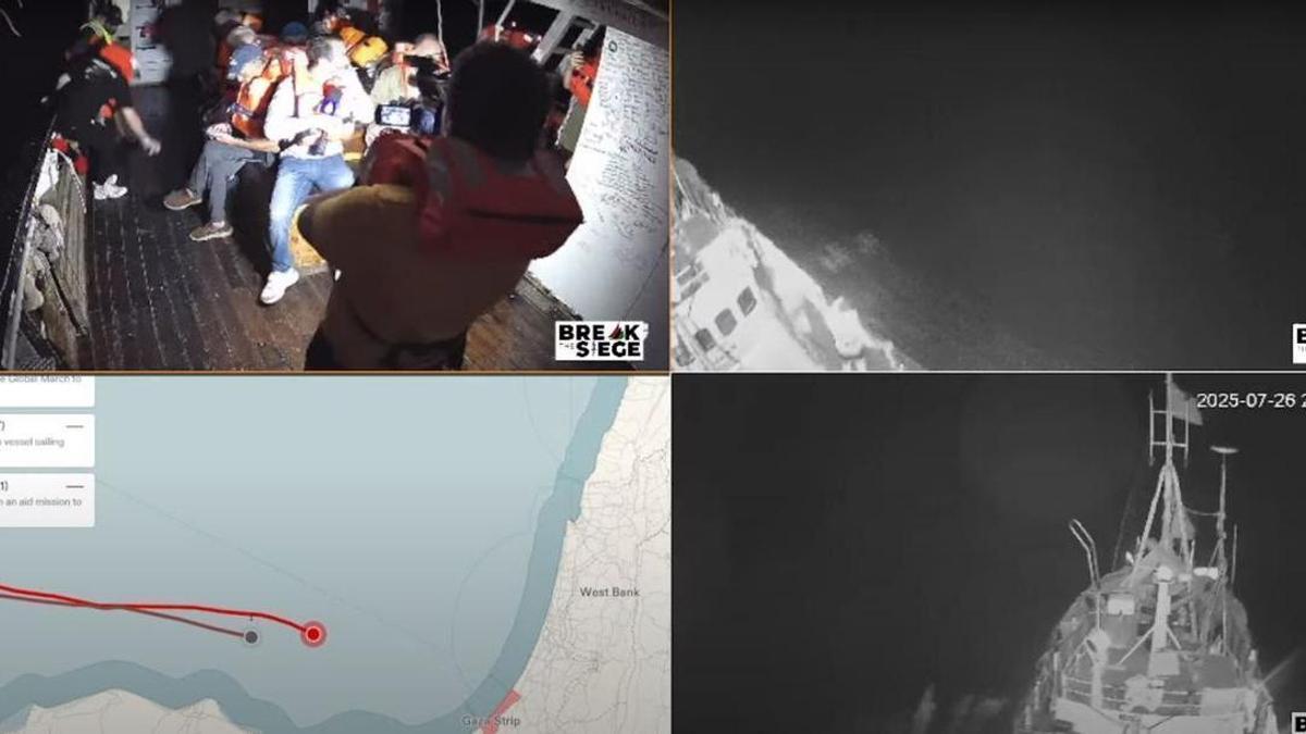 Israel intercepta el barco Handala y sus 21 tripulantes cuando se dirigía a Gaza con ayuda humanitaria.