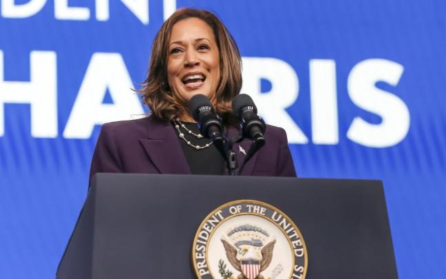 Kamala Harris, durante un acto electoral / LESLIE PLAZA JOHNSON Kamala Harris, durante un acto electoral