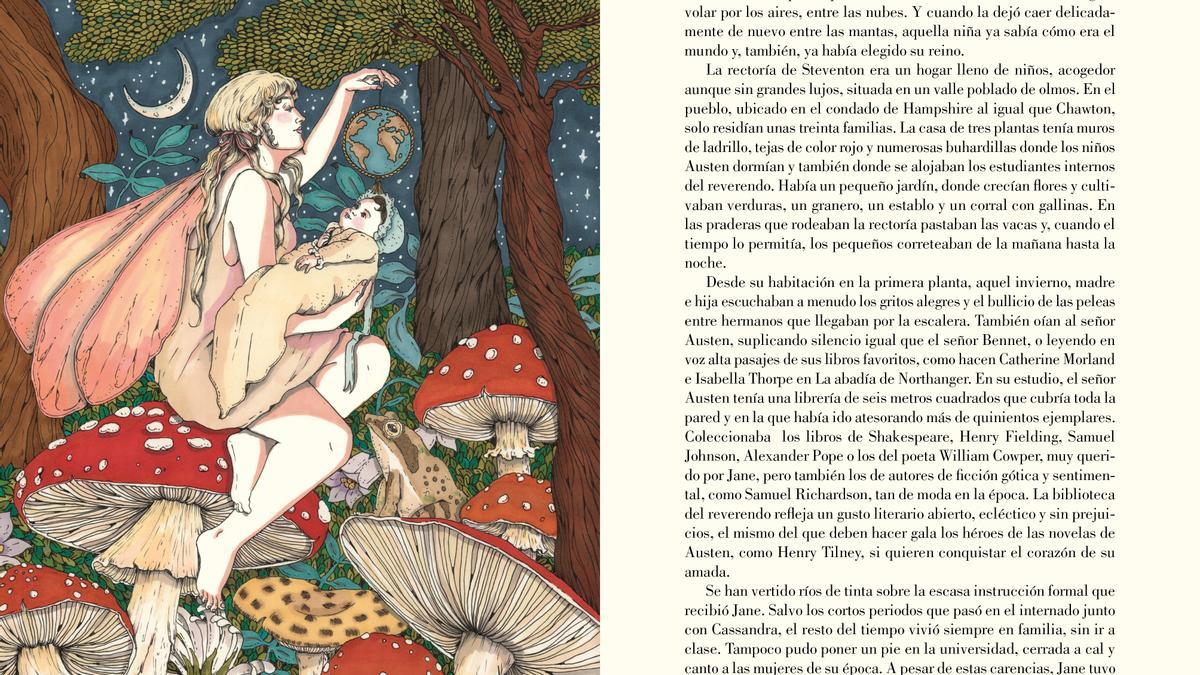 Una de las páginas de la novela sobre Jane Austen