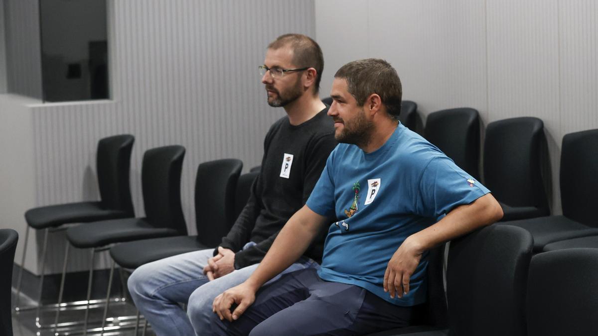 Iñigo Gulina y Mikel Barrios en la vista celebrada este martes en la Audiencia Nacional.