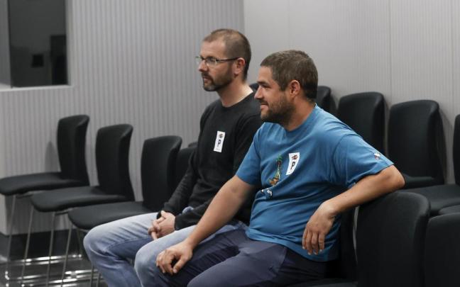 Iñigo Gulina y Mikel Barrios en la vista celebrada este martes en la Audiencia Nacional.