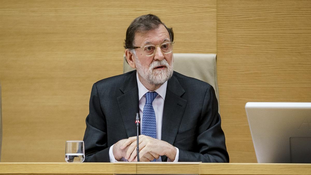 El expresidente del Gobierno español Mariano Rajoy comparece en la comisión de investigación sobre la 'Operación Catalunya'.