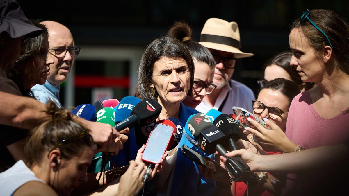 La consejera vasca Nerea Melgosa a la salida de la Conferencia Sectorial de Infancia y Adolescencia que ayer no pudo celebrarse.