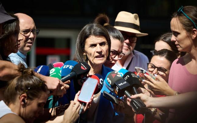 La consejera vasca Nerea Melgosa a la salida de la Conferencia Sectorial de Infancia y Adolescencia que ayer no pudo celebrarse.