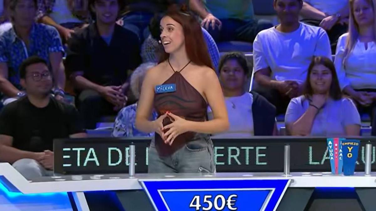 Mileva, concursante de 'La ruleta de la suerte'