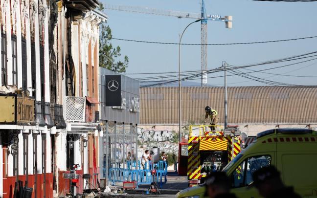 Inmediaciones de la sala Teatre, donde ocurrió el incendio el pasado octubre.