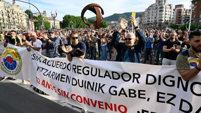 La movilización del lunes de los ertzainas.