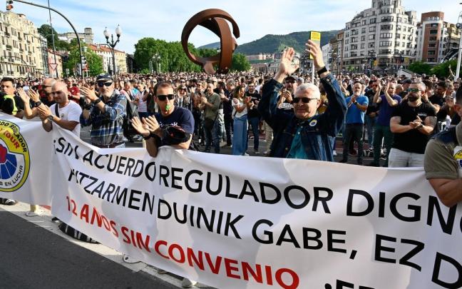 La movilización del lunes de los ertzainas.