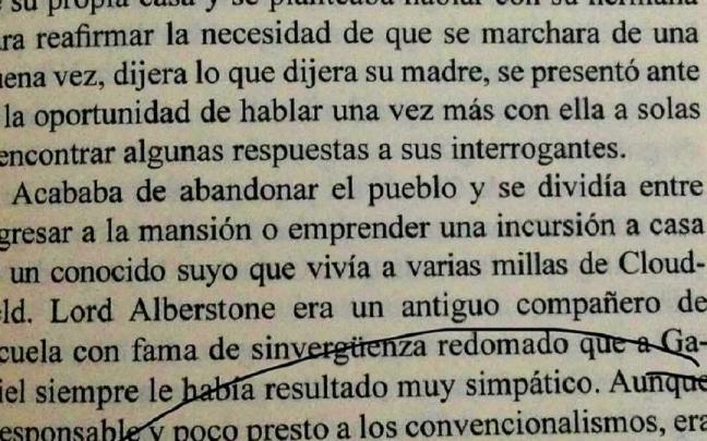 La página de la tremenda errata.