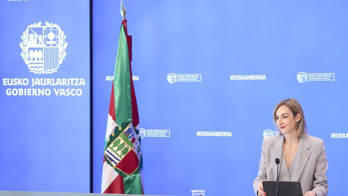 La portavoz del Gobierno vasco y consejera de Autogobierno, Maria Ubarretxena, este lunes
