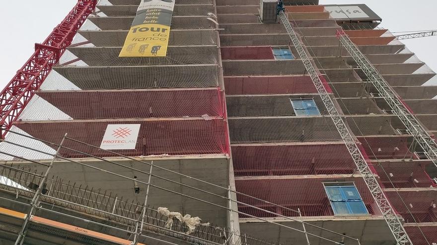 Imagen de un edificio en construcción en la capital vizcaina.