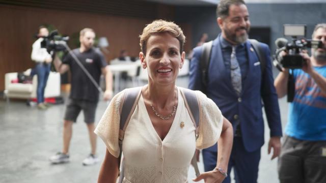 María Chivite en el Parlamento Navarro.