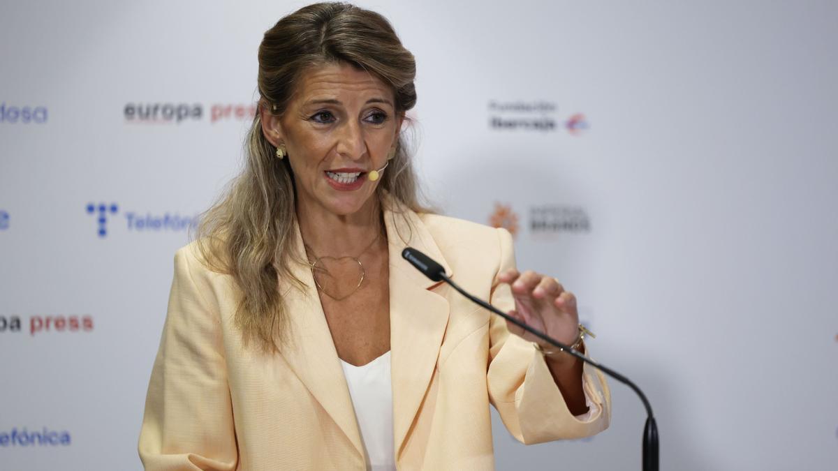 La vicepresidenta segunda y ministra de Trabajo y Economía Social, Yolanda Díaz