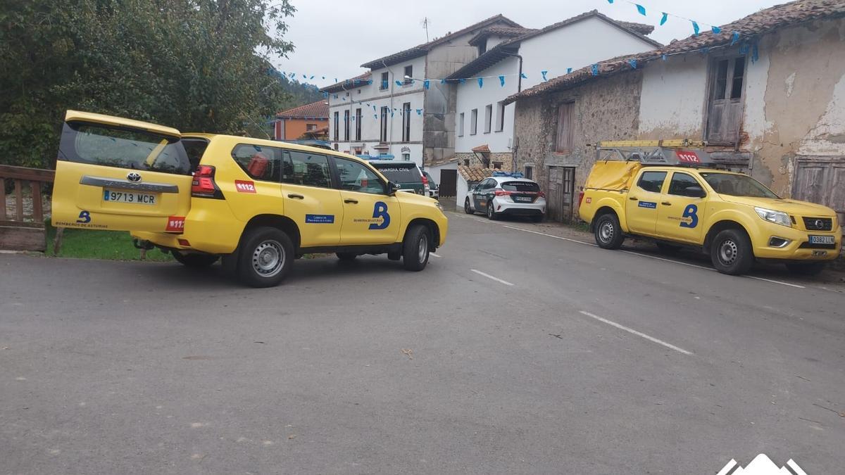 Efectivos del dispositivo de búsqueda en Riocaliente. / 112 ASTURIAS