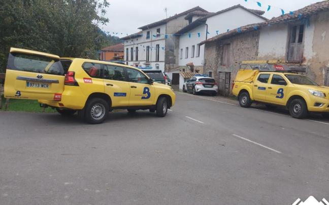 Efectivos del dispositivo de búsqueda en Riocaliente. / 112 ASTURIAS