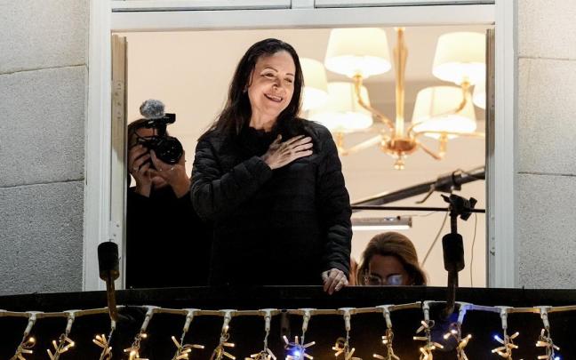 María Corina Machado, en Oslo, donde recibió el Nobel de la Paz.