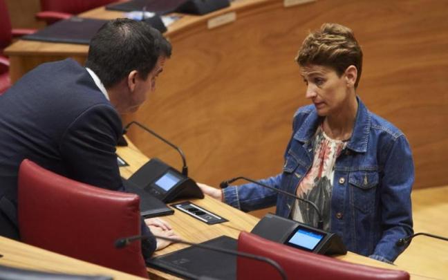 Chivite, en el Parlamento.