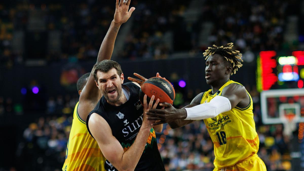 Jeff Withey, en el encuentro de la primera vuelta contra el Gran Canaria.