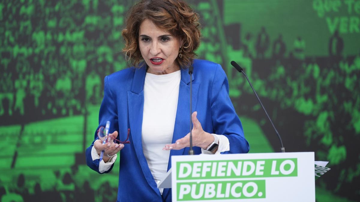 La secretaria general del PSOE-A y candidata a la Presidencia de la Junta de Andalucía, María Jesús Montero.