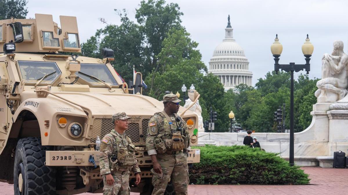 Miembros de la Guardia Nacional desplegados en Washington D.C.
