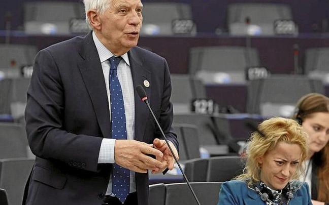 Josep Borrell, en una intervención en el Parlamento Europeo. | FOTO: EFE Josep Borrell, en una intervención en el Parlamento Europeo. | FOTO: EFE