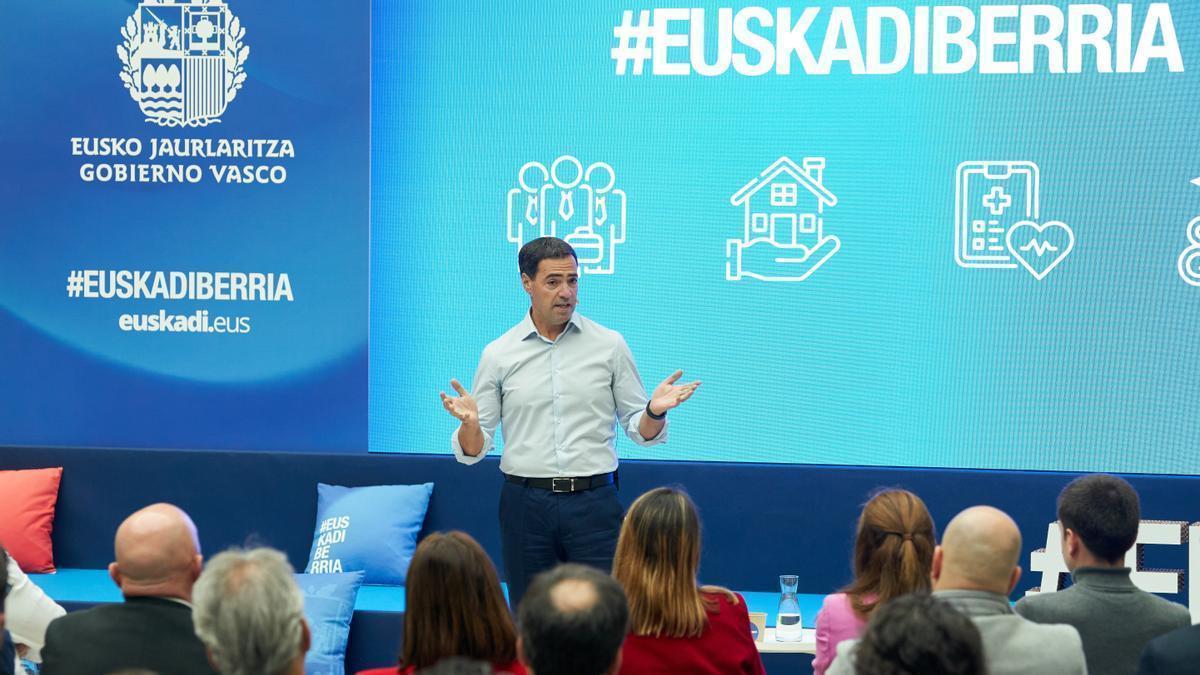 El lehendakari, Imanol Pradales, en un acto anterior