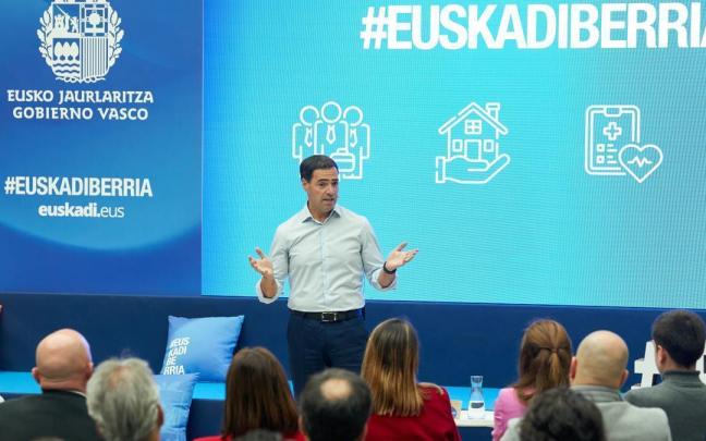 El lehendakari, Imanol Pradales, en un acto anterior