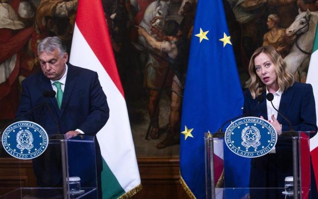 Orban y Meloni, rostros del avance de la ultraderecha en Europa. / EP Orban y Meloni, rostros del avance de la ultraderecha en Europa.