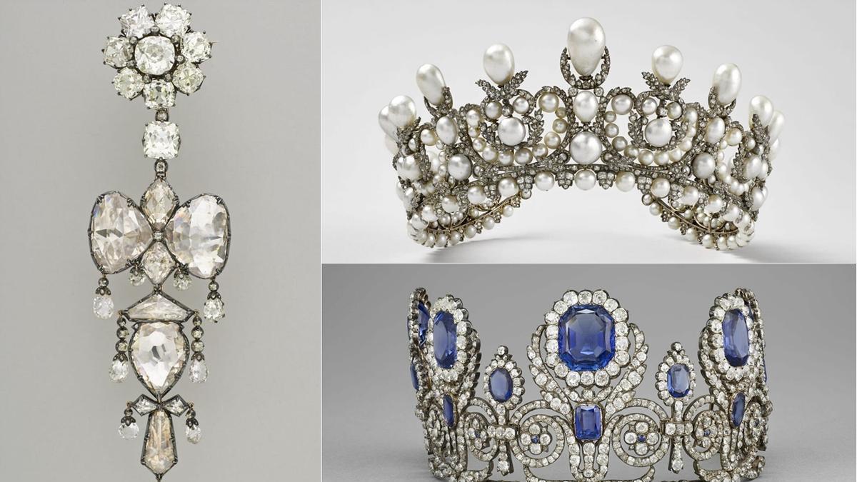 Tres de las joyas robadas en el museo del Louvre.