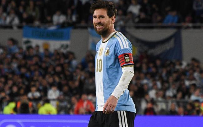 Leo Messi, en su último partido con la selección argentina.