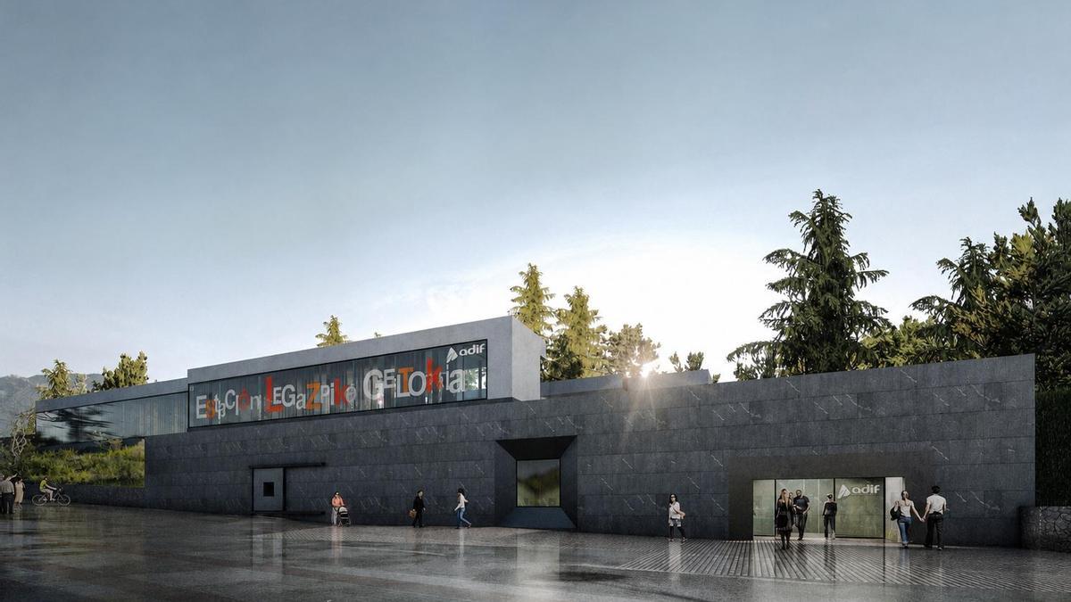 El aspecto que tendrá la nueva estación de Legazpi.