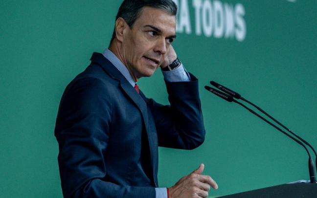 Pedro Sánchez durante la presentación del Plan Social para el Clima, este lunes en Madrid.