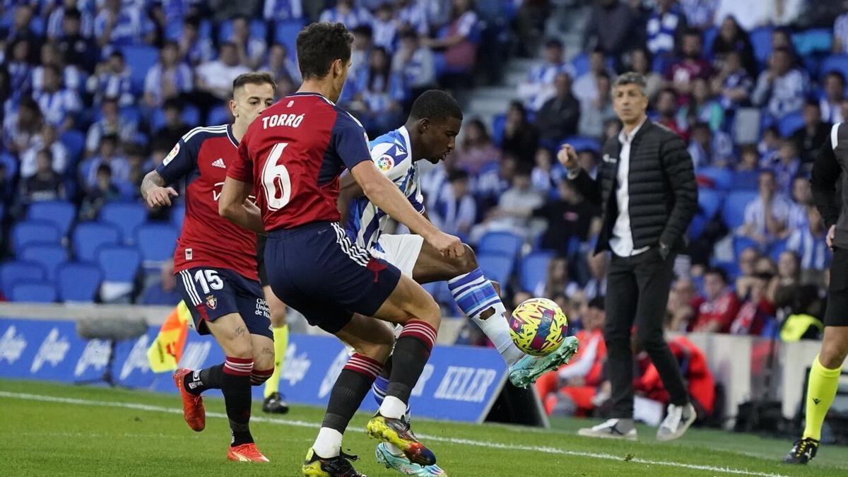 Cho, durante el partido jugado en Anoeta contra Osasuna. / FOTO: RUBEN PLAZA