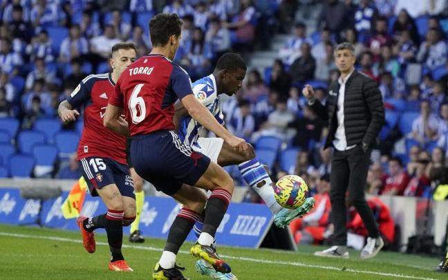 Cho, durante el partido jugado en Anoeta contra Osasuna. / FOTO: RUBEN PLAZA